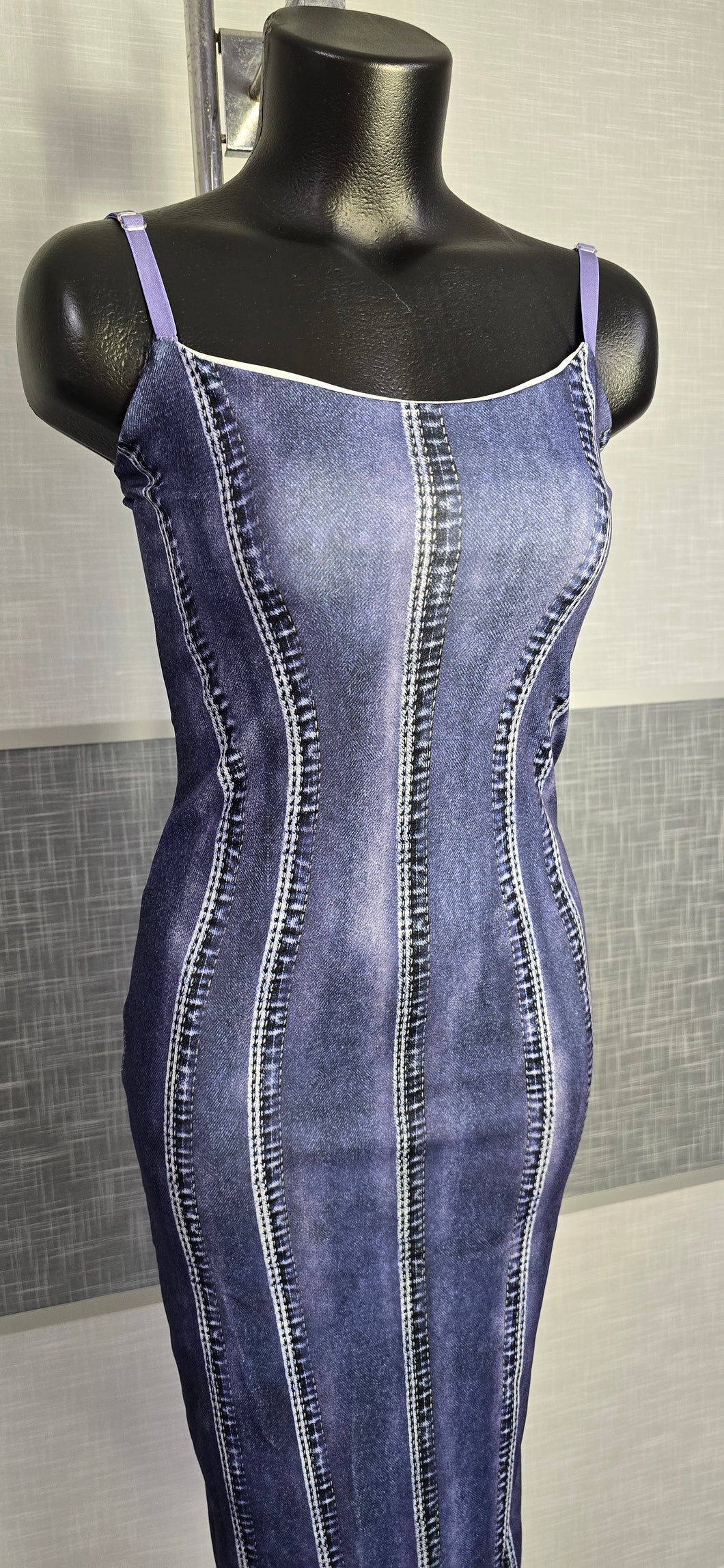 Vestido Lycra Efecto Vaquero