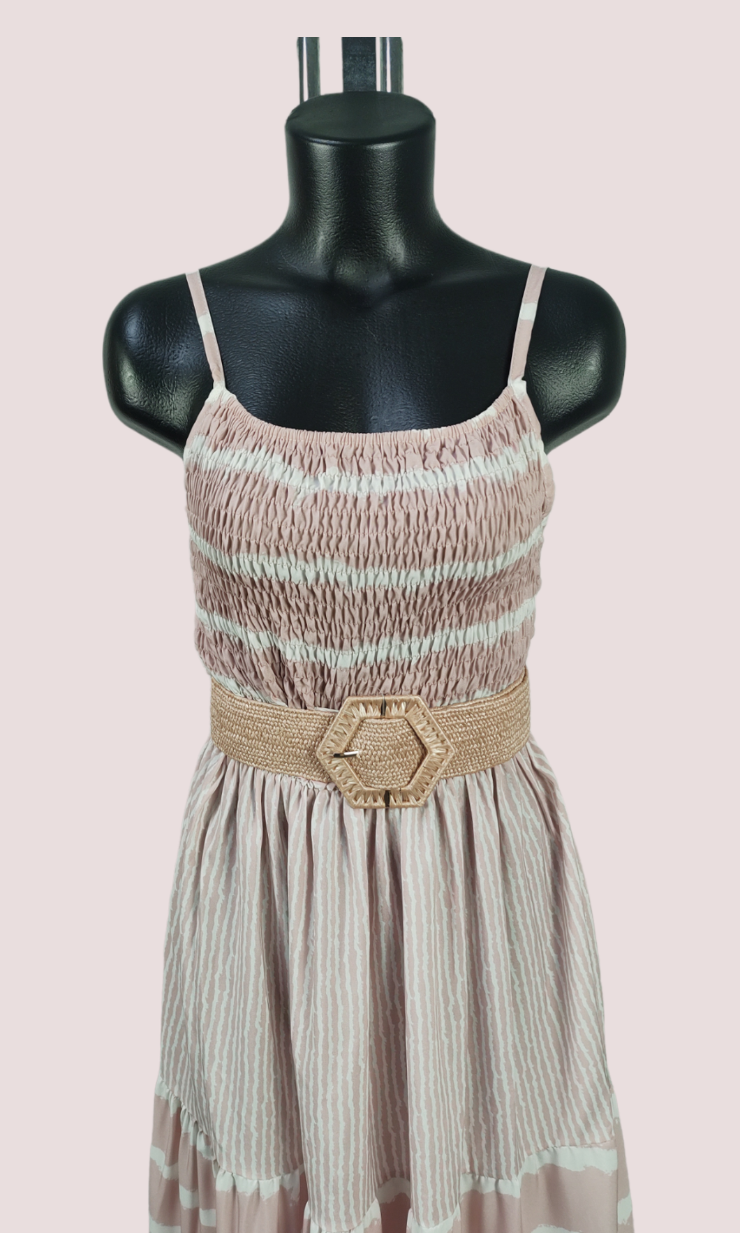 Vestido Largo Nido Abeja