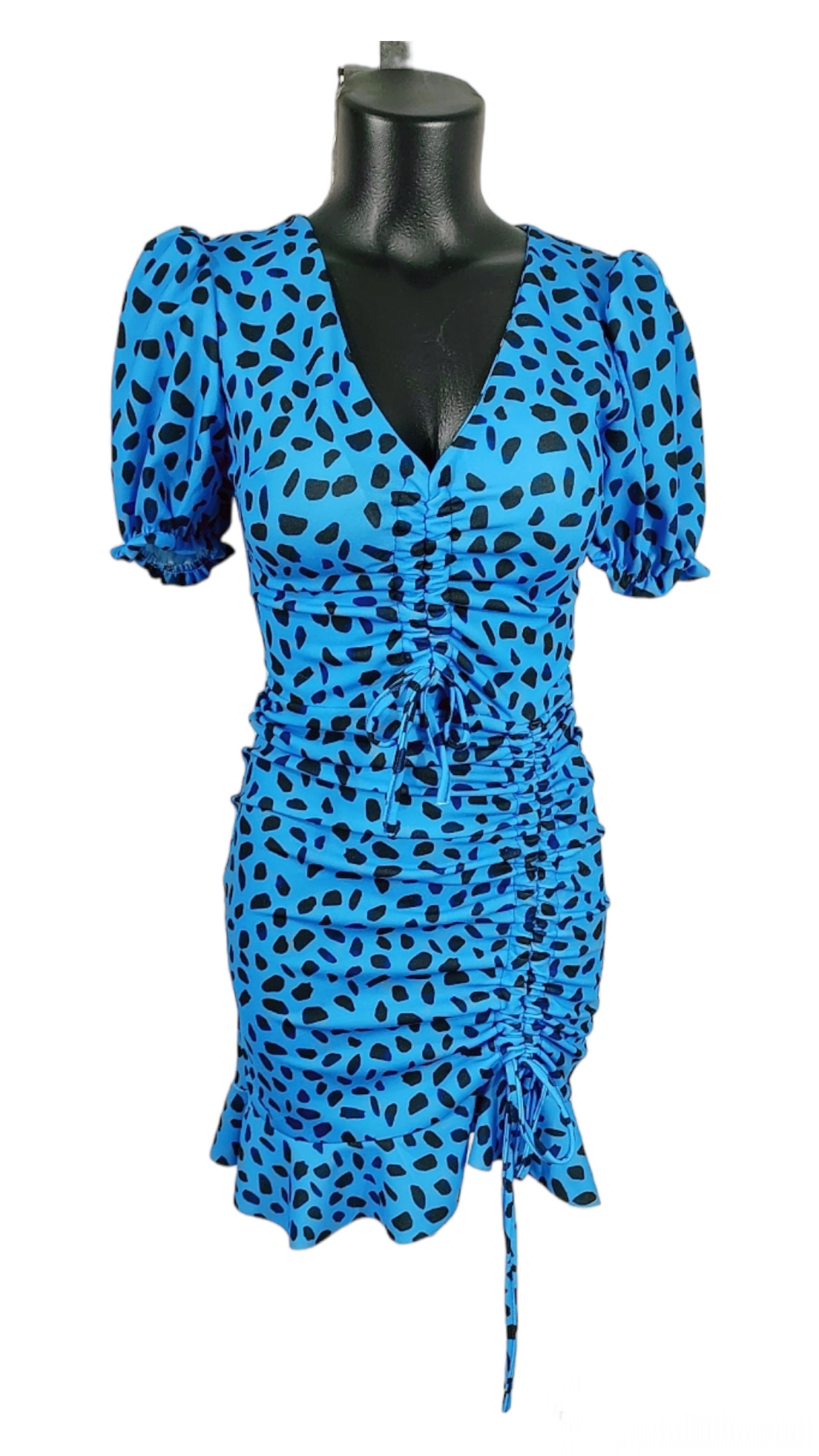 Vestido Pintas Fruncido