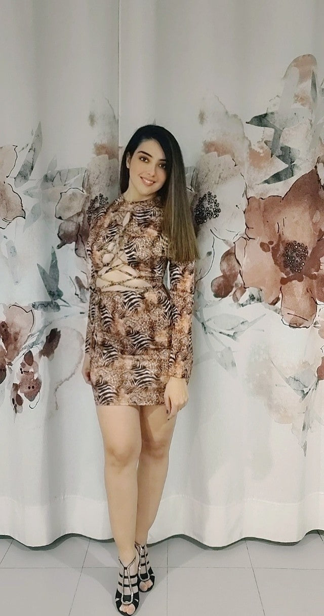 Vestido Zigzag Print