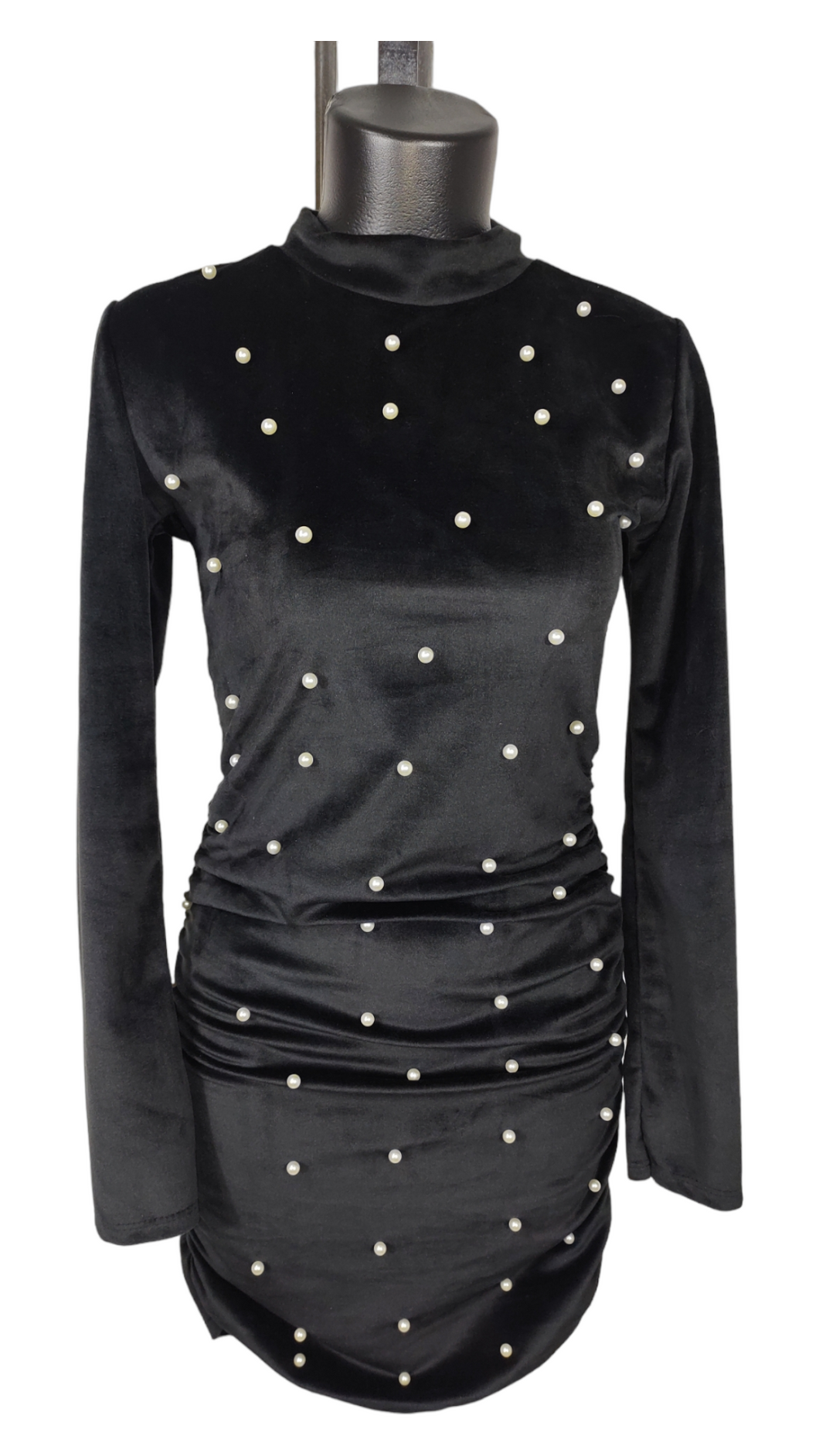 Vestido Terciopelo Bolitas