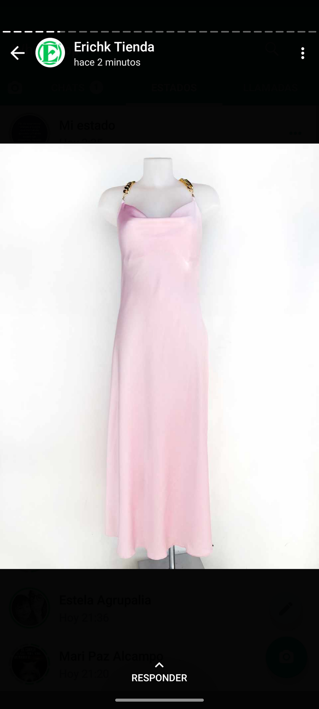 Vestido Cadenas Largo